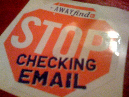 A promotional sign for AwayFind, from http://www.flickr.com/photos/somewhatfrank/2674942801/