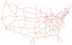 Map of the present Interstate Highway System i...
