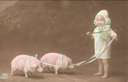 Cupid's Chains - Old Postcart via Flickr Chicks 57