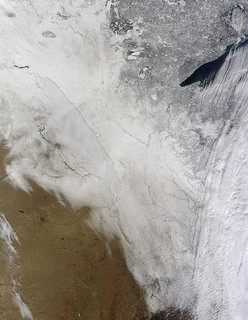 Snow across the midwestern United States