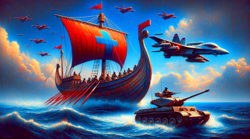 Evolution of miltiary technologies, illustration showing a trireme, tank, and planes