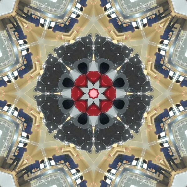 round red and gray art design