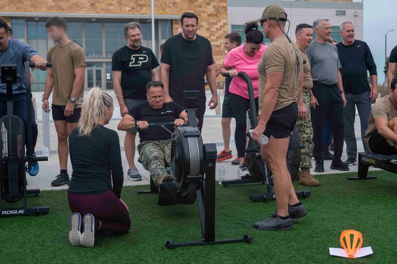 Civilians training with military colleagues